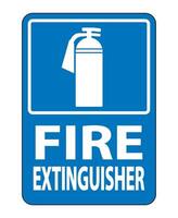 Fire Extinguisher Sign on white background vector