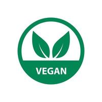 icono vegano bio ecología orgánico, logotipos etiqueta etiqueta hoja verde vector