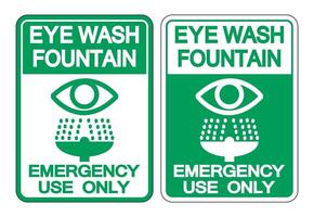 Eye Wash Fountain Sign Isolate On White Background,Vector Illustration vector