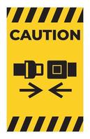 Precaución use cinturón de seguridad símbolo signo aislar sobre fondo blanco. vector