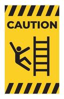 Caution Climb Hazard Symbol Sign Isolate On White Background vector