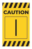 Caution On Power Symbol Sign On White Background vector