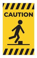 Caution Beware Obstacles Symbol vector