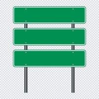 Green traffic sign, Road board signs vector