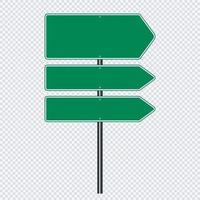 Green traffic sign, Road board signs vector