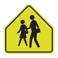 School Zone Sign on white background vector