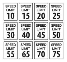 Speed Limit Pixel Vector & Photo (Free Trial)