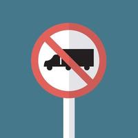 No Trucks Sign vector