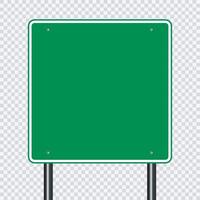 cartel de tablero verde de carretera vector