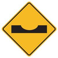 Warning traffic signs Dip on white background vector
