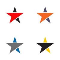Star icon logo design template vector