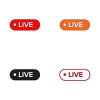 Live streaming logo design template vector