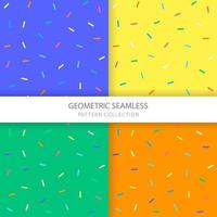 Colorful lines seamless pattern collection vector