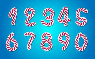 Candy Style Numbers Set vector