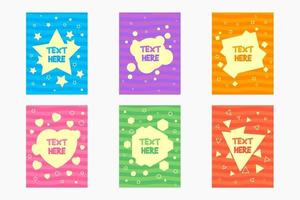 colección de tarjetas de burbujas de discurso de diferentes formas vector