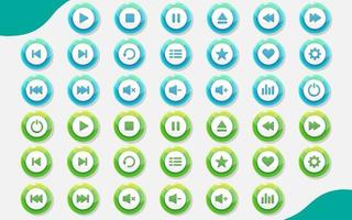 User Interface Button Set vector