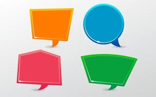 Different Shapes Speech Bubble Collection vector