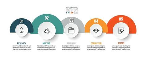 Infographic business template with step or option design. vector