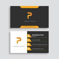 Modern Minimalist Business Card Template vector