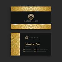 Luxury Golden Geometric Business Card Template vector