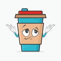 Coffee Cup Character vector