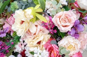 A bouquet of artificial flowers photo