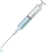 Vaccine syringe cartoon style isolated vector