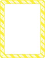 Empty diagonal stripes frame banner template vector