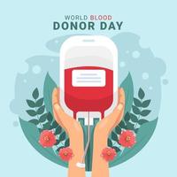 concepto del día mundial del donante de sangre vector