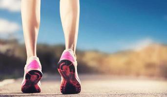 Runner feet closeup photo