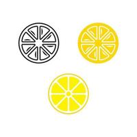 Fresh lemon fruit vector illustration icon