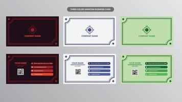 colección de tarjetas de visita simples y elegantes vector