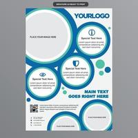 Blue Circles Modern Business Brochure Design vector