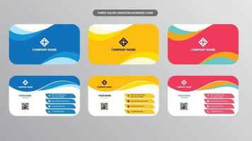 Modern Vibrant Colors Business Card Collection vector