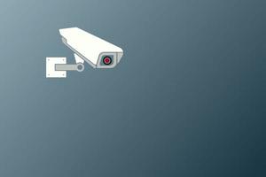 Security Concept,CCTV camera attached to a black background wall outside.vector illustration vector