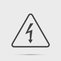 High Voltage Sign.Black icon  on white background.vector illustration vector