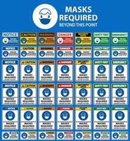 Symbol Masks Required Beyond This Point Sign vector