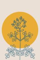 common rue, abstract, poster, minimal vector