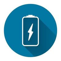 Battery charger black icon on white background,Simple design style.vector illustration vector