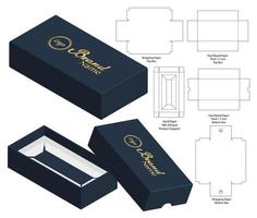 Box packaging die cut template design. 3d mock-up vector