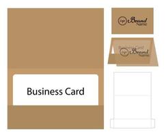 key card envelope die-cut template mockup vector