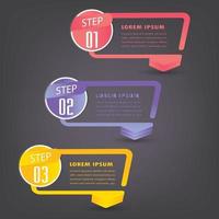 modern text box template, banner Infographics vector