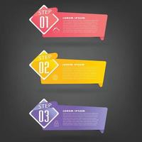 modern text box template, banner Infographics vector