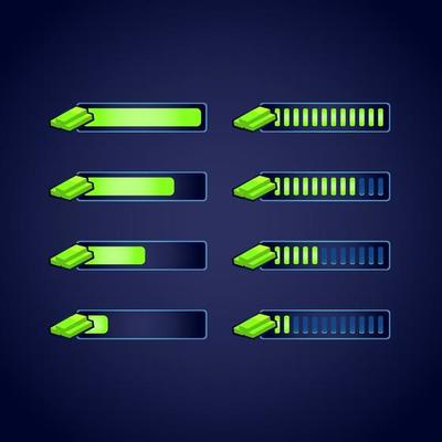 set of gui fantasy rpg bucks money progress bar set
