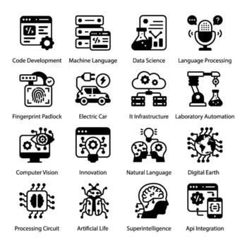 web e inteligencia artificial vector