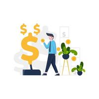 people invest in stocks and assets vector illustration, suitable for landing page, ui, website, mobile app, editorial, poster, flyer, article, and banner