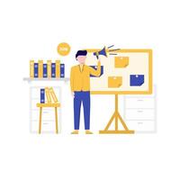 las vacantes de trabajo están reclutando nuevos trabajadores en empresas y organizaciones ilustración vectorial, adecuada para página de destino, interfaz de usuario, sitio web, aplicación móvil, editorial, póster, folleto, artículo y banner vector