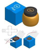 Box packaging die cut template design. 3d mock-up vector