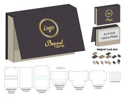 Box packaging die cut template design. 3d mock-up vector