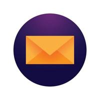 correo escribir, obtener y enviar iconos ilustración vectorial en estilo plano vector